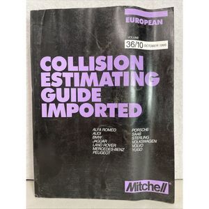 Mitchell Collision Estimating Guide Imported‎ European BMW Oct 1995 Vol. 36/10